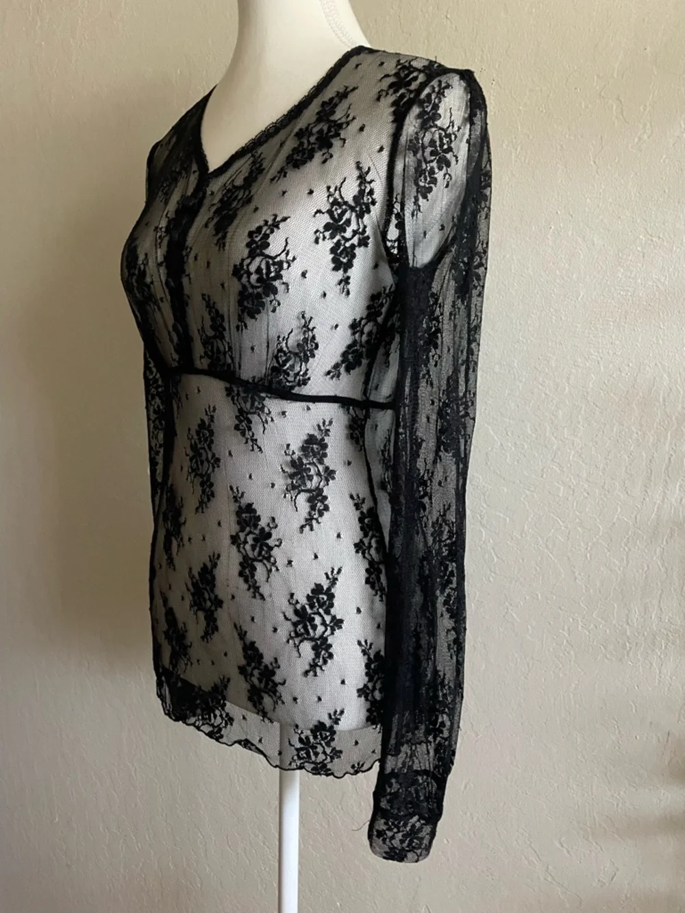 Whimsygoth black lace top - Picture 3 of 8